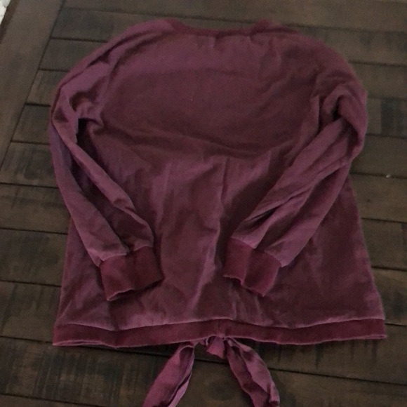 PinkBlush Plum maternity front tie top Size Small - Picture 3 of 4